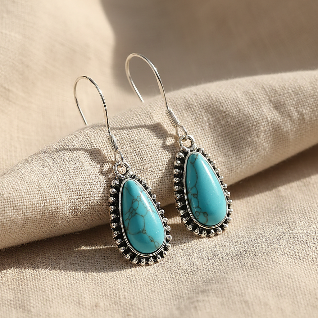 Boucles d’oreilles turquoise Ophira