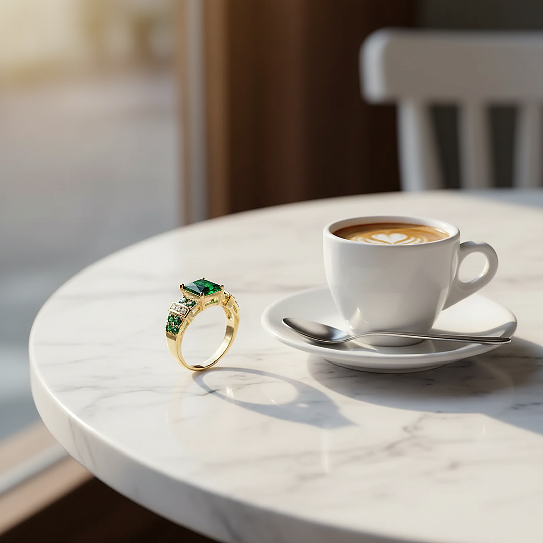 Bague Selene en émeraude