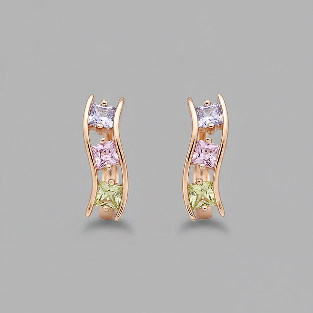Pendientes Elise de circonita cúbica