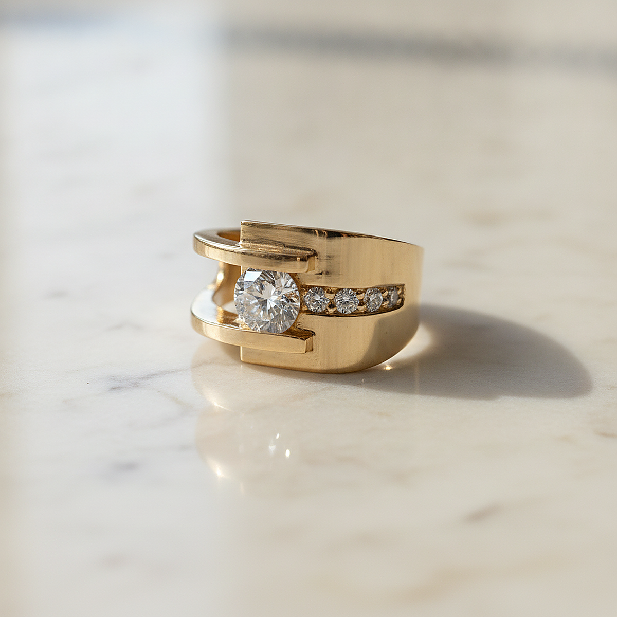 Albane-ring med zirkonia
