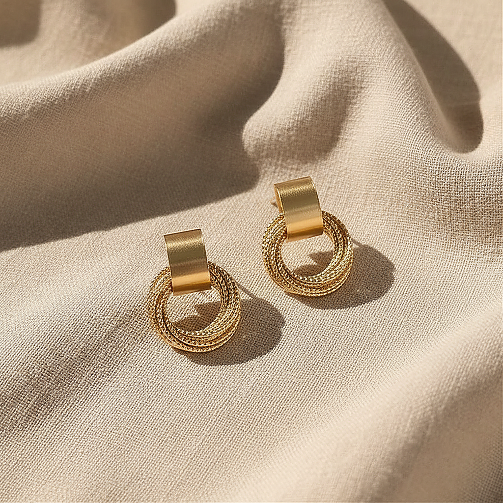 Boucles d’oreilles Lucienne dorées
