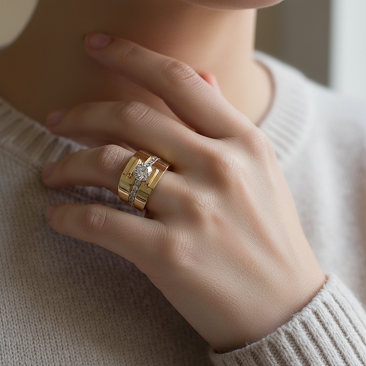 Albane-ring med zirkonia