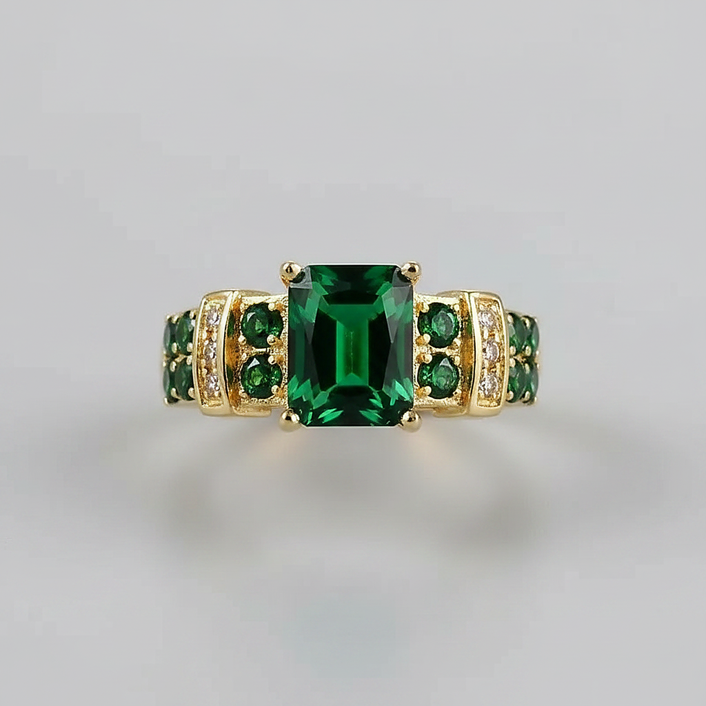Bague Selene en émeraude