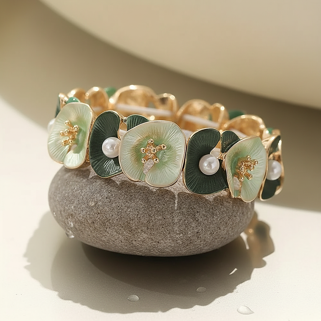 Bracelet en perles opalines
