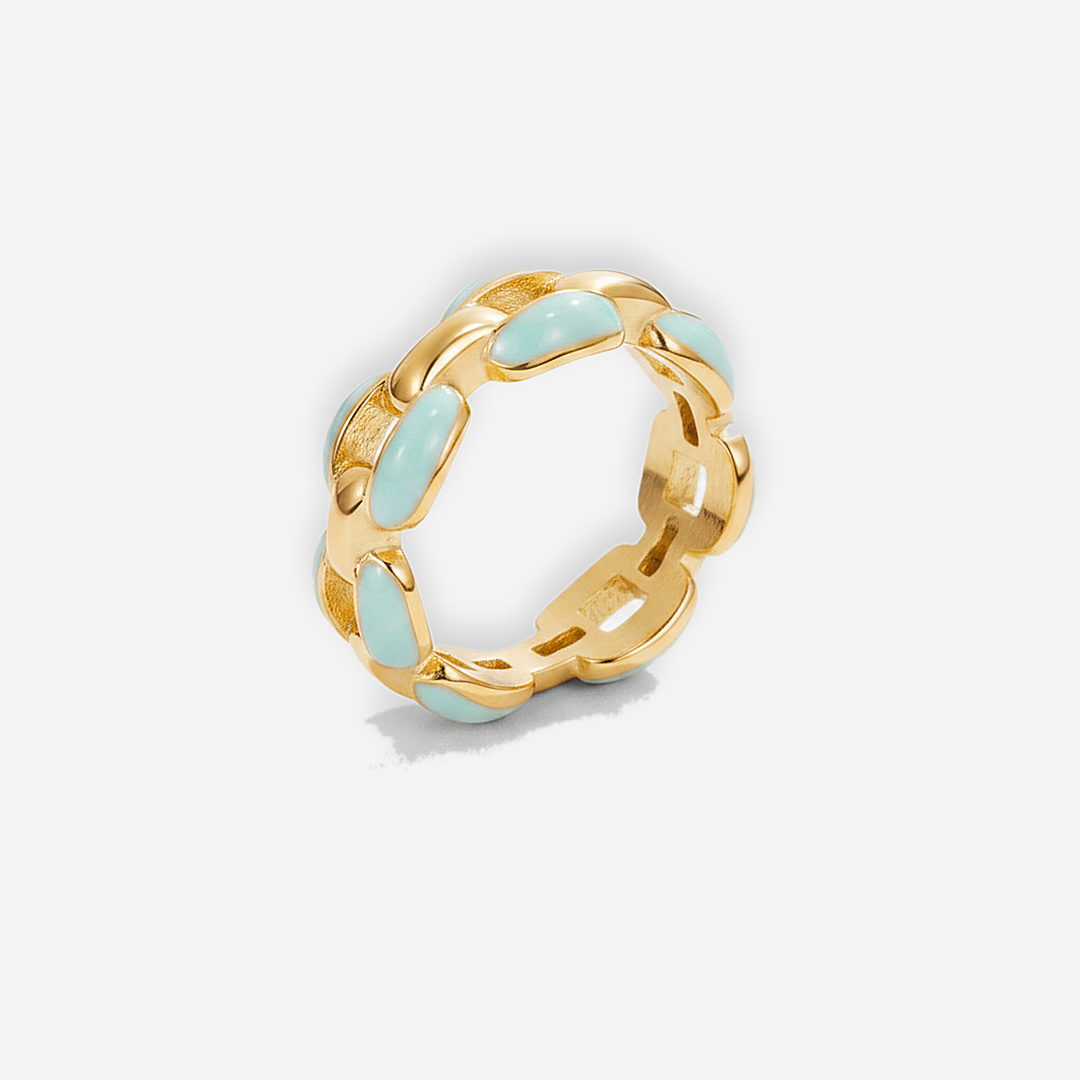 Reya Blue Chain Ring