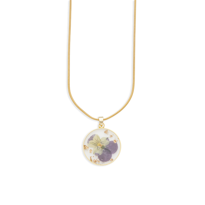 Pressed Birth Flower Necklace