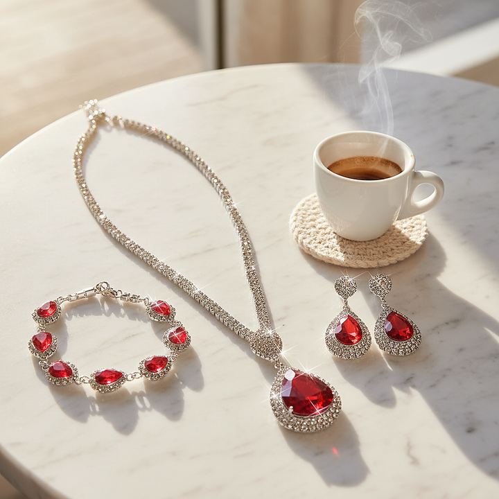 Ensemble de bijoux Kaia Ruby