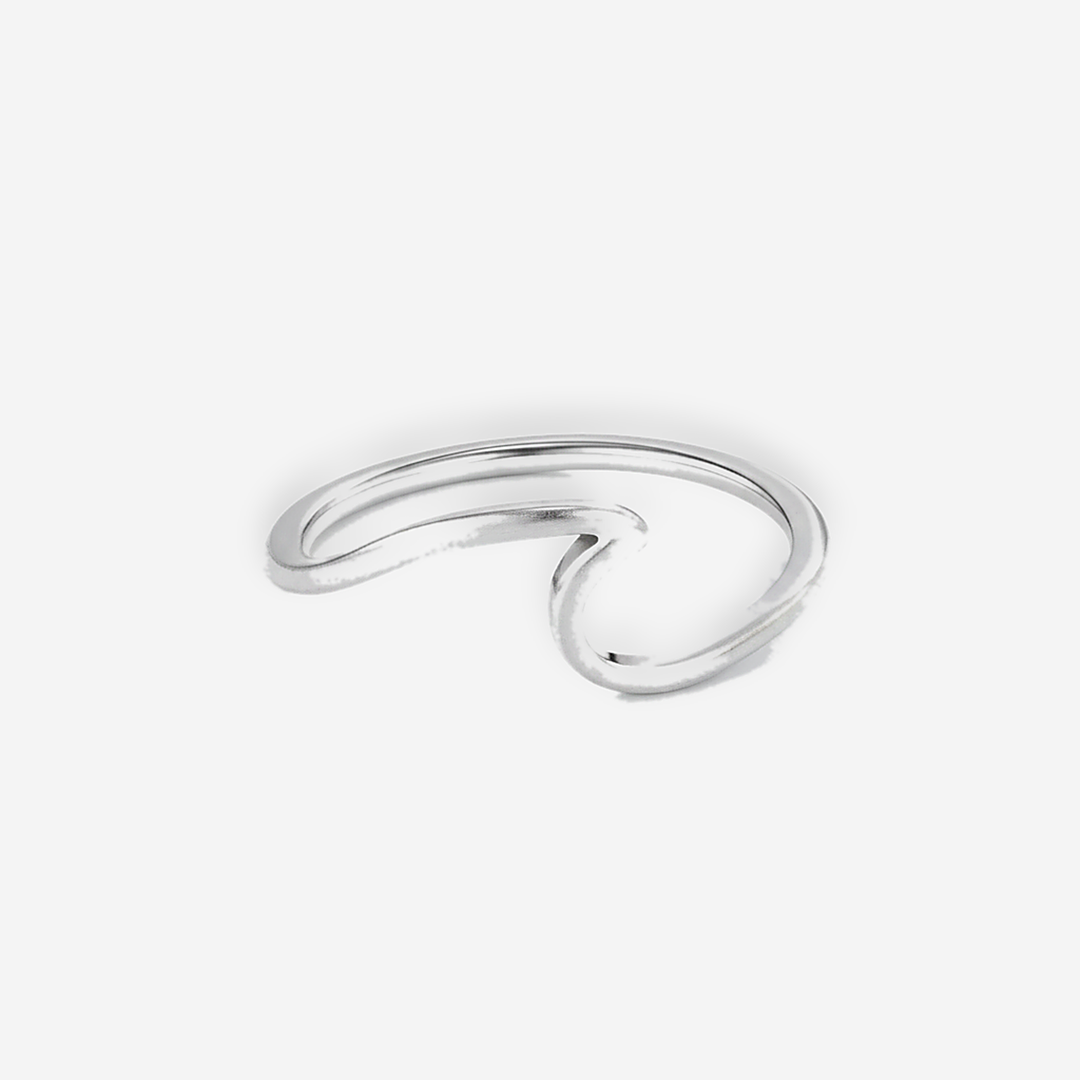Imari Silver Wave Ring detail