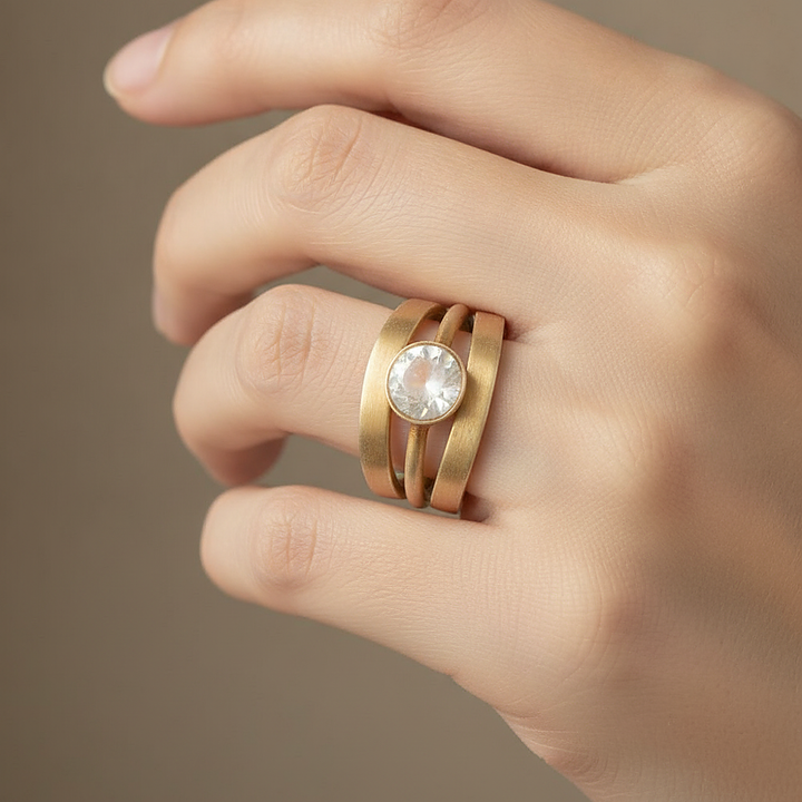 Bague Calla en pierre de lune