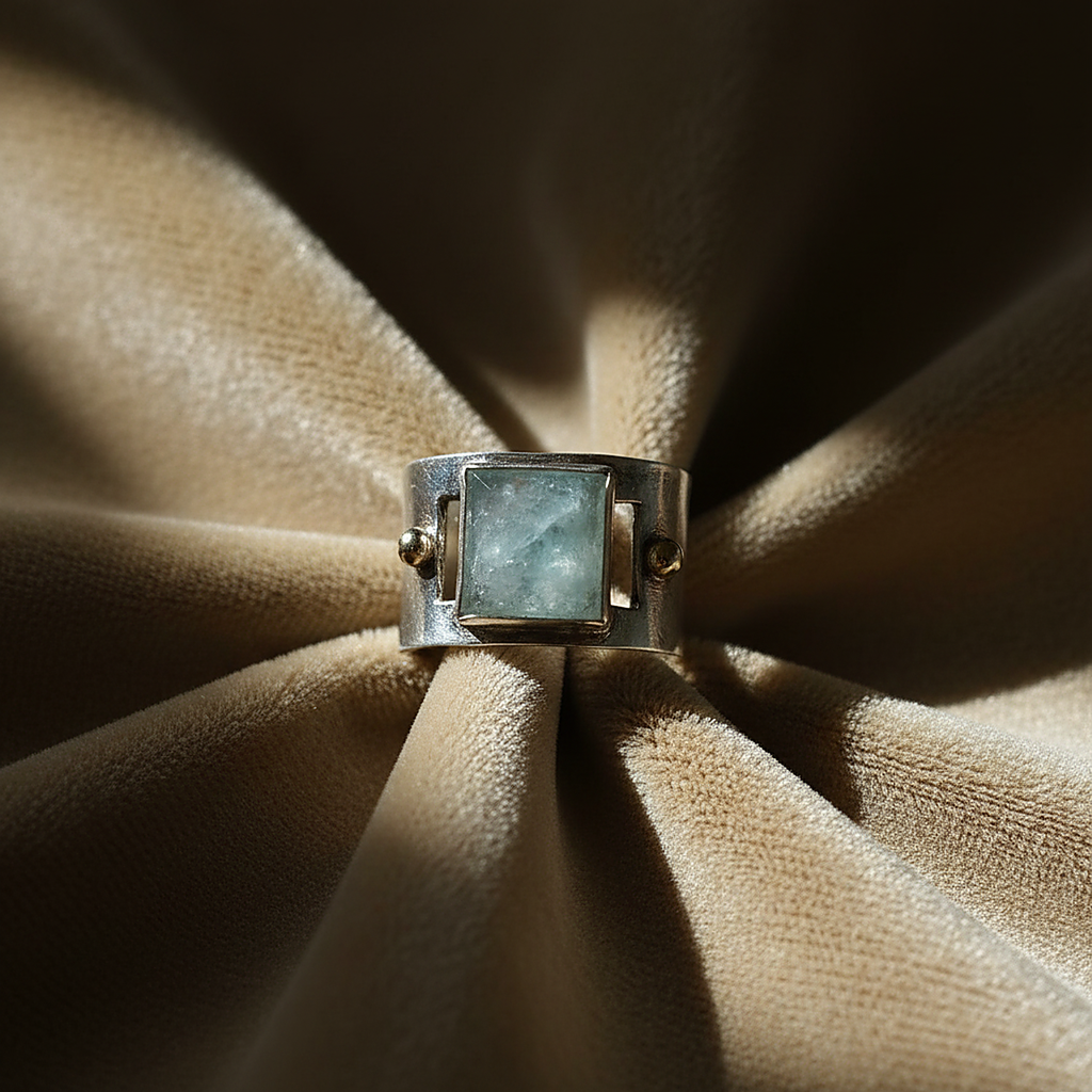 Anillo Giada de piedra lunar