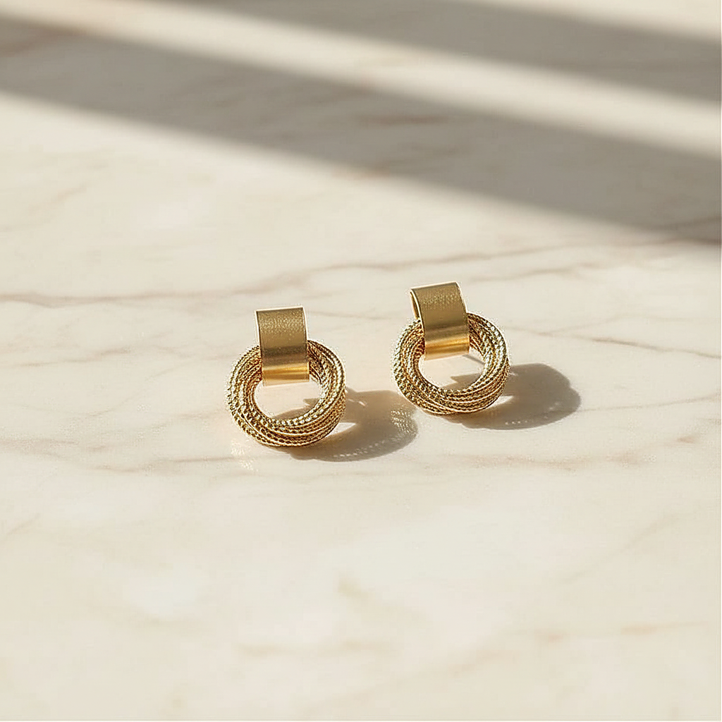 Boucles d’oreilles Lucienne dorées