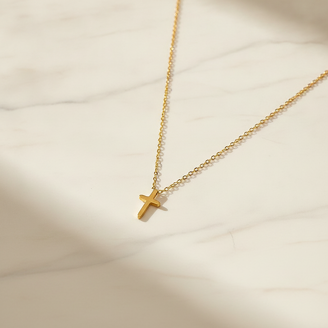 Klassieke Gouden Kruis Ketting
