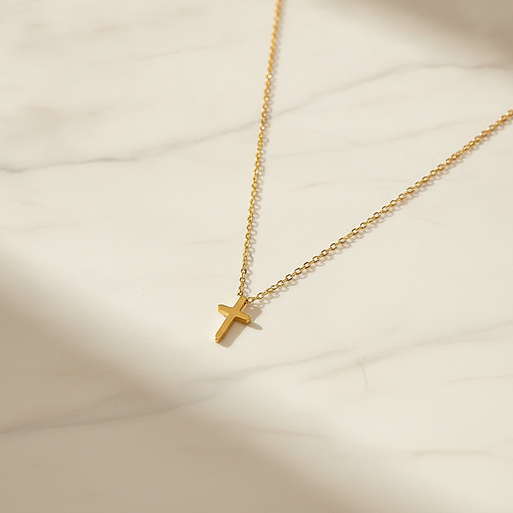 Klassieke Gouden Kruis Ketting