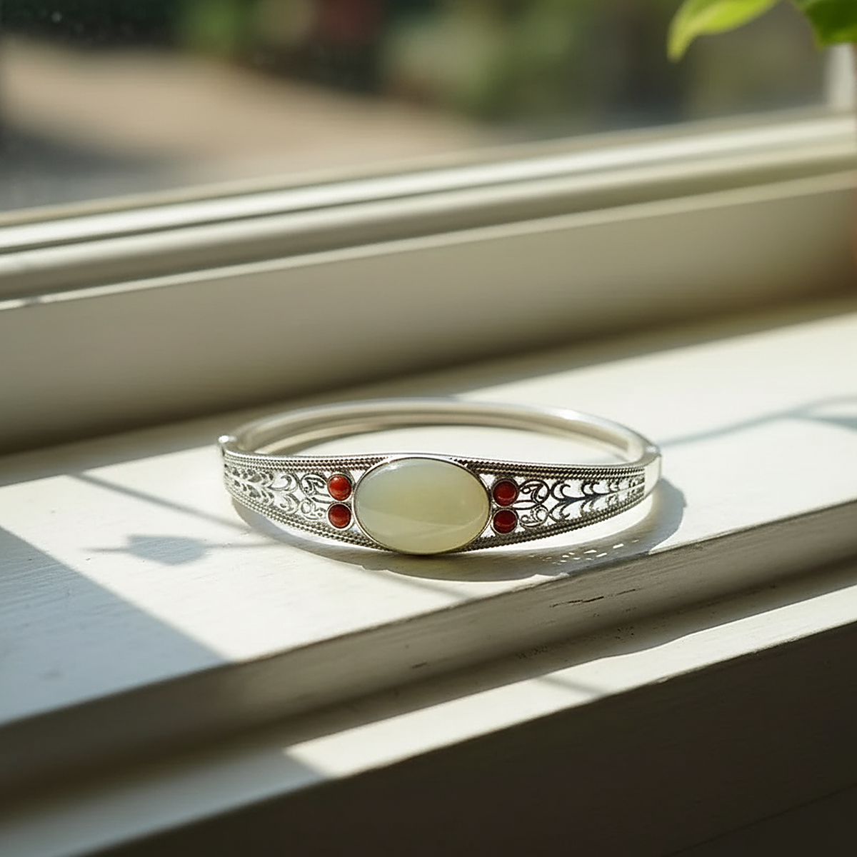 Clemence Silver Bangle