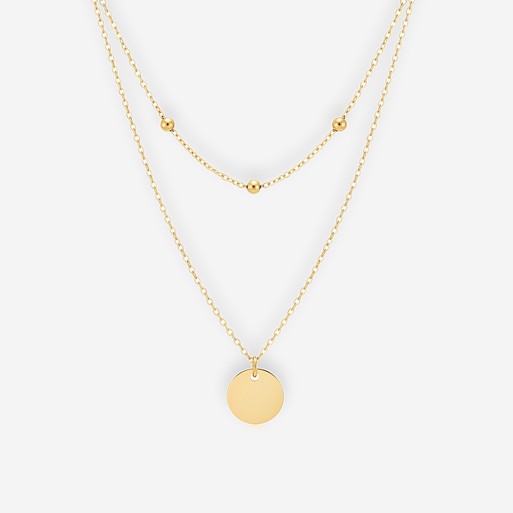 Layla Layered Disc Necklace