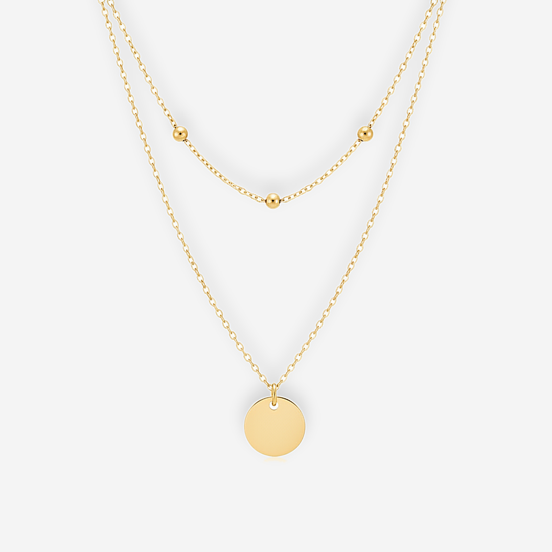 Layla Layered Disc Necklace