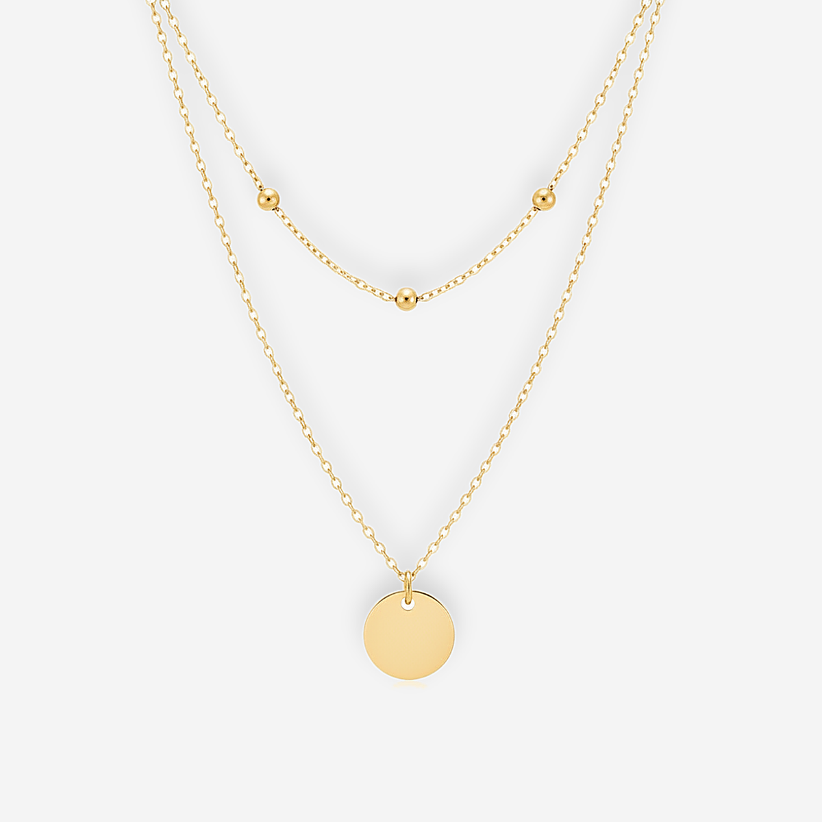 Layla Layered Disc Necklace