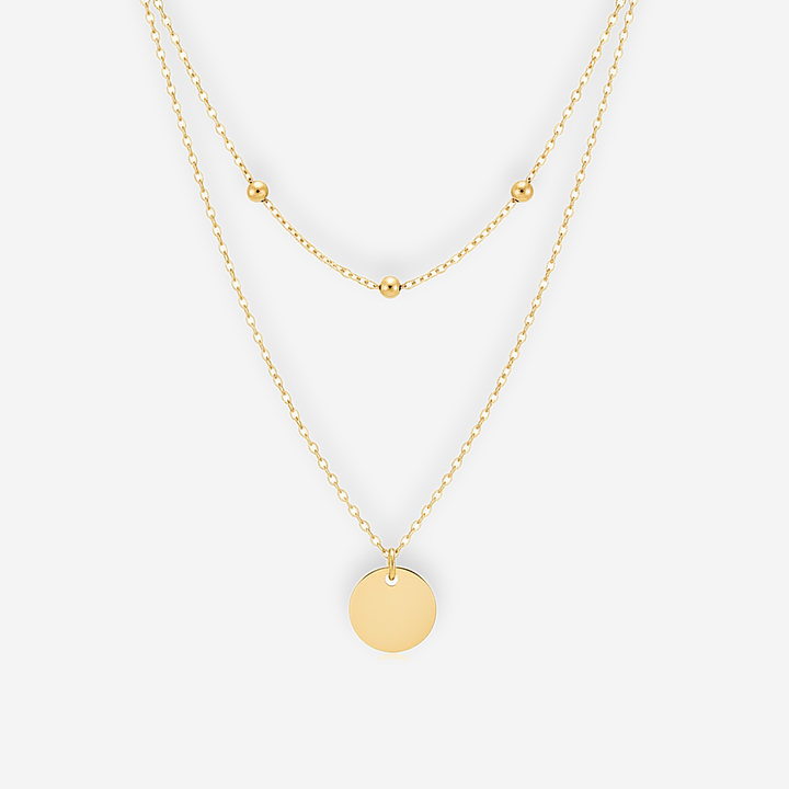 Layla Layered Disc Necklace