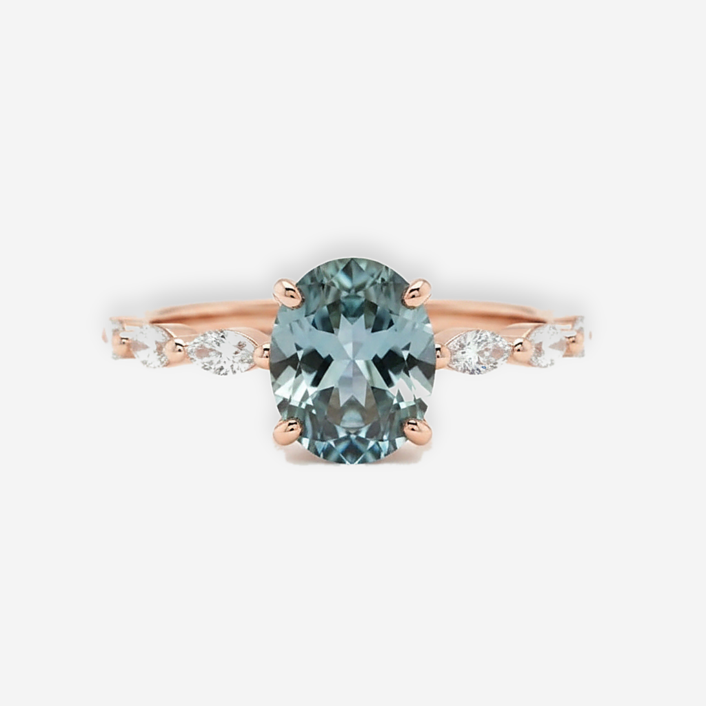 Anello Fleur con zaffiro
