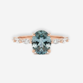Anello Fleur con zaffiro