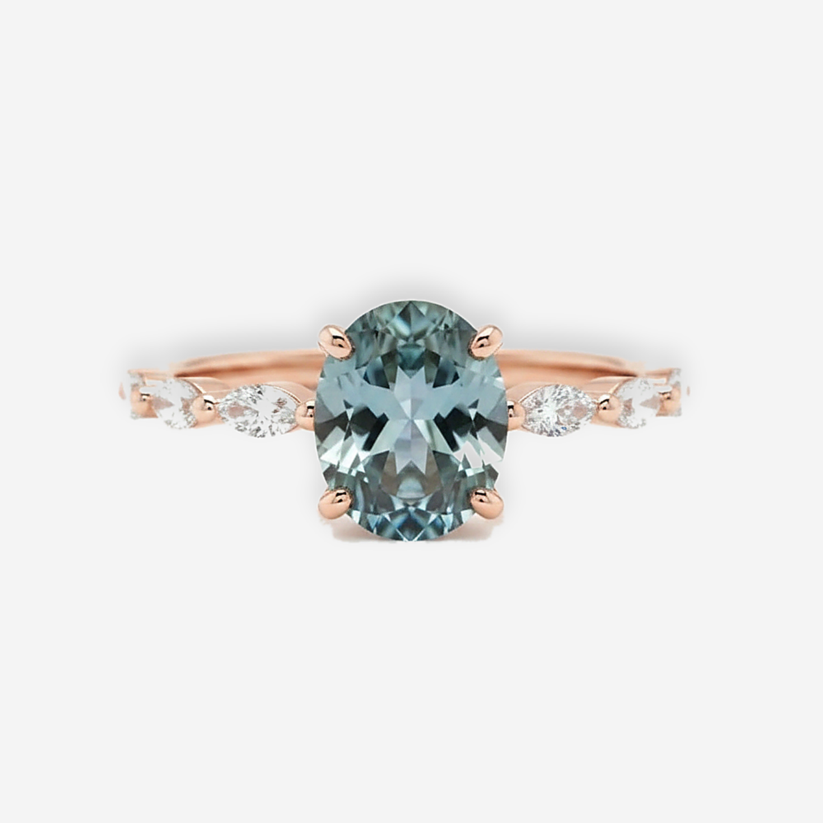 Anello Fleur con zaffiro